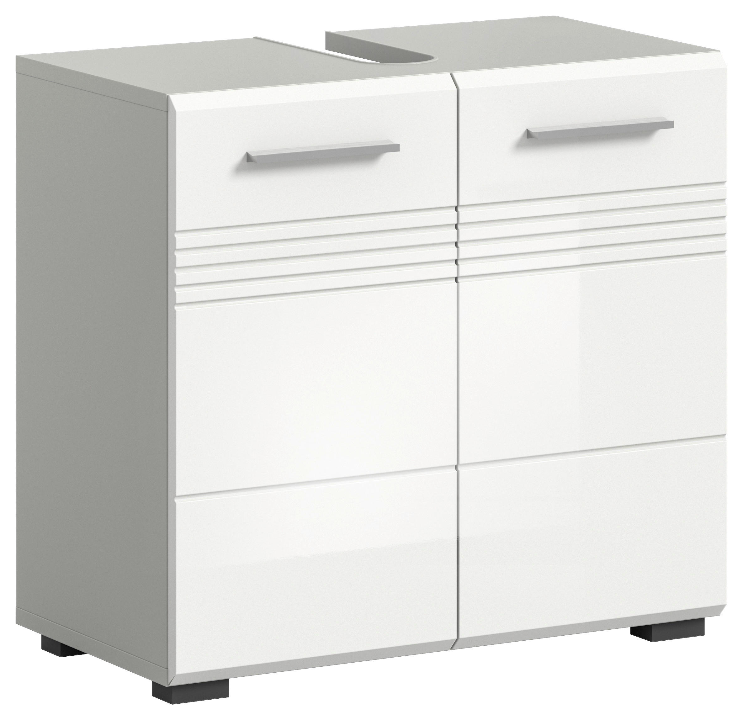 Waschbeckenunterschrank Copa BxH: 60x56 cm Weiß Hochglanz