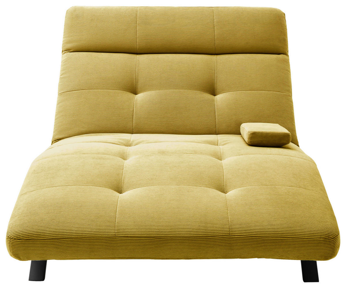 RELAXLIEGE in Feincord Hellgrün  - Schwarz/Hellgrün, Design, Textil/Metall (120/54-113/158-198cm) - Pure Home Lifestyle