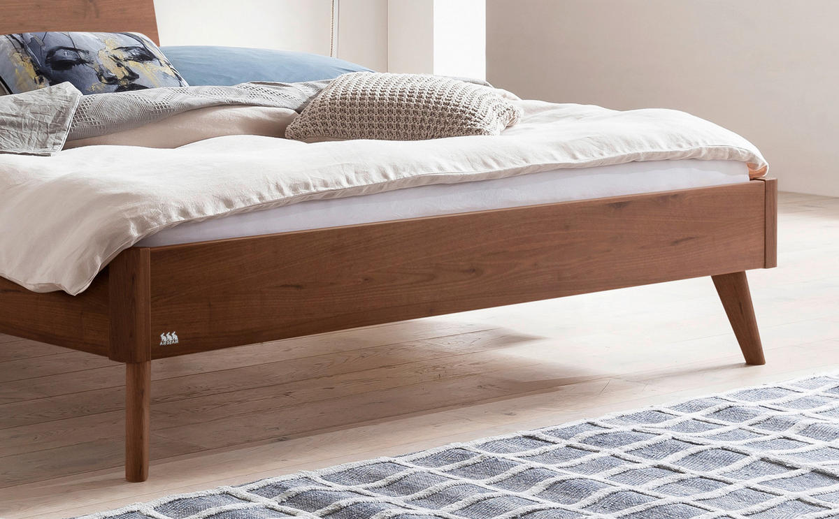 BETT 160/200 cm  in Nussbaumfarben  - Nussbaumfarben, MODERN, Holz (160/200cm) - Hasena