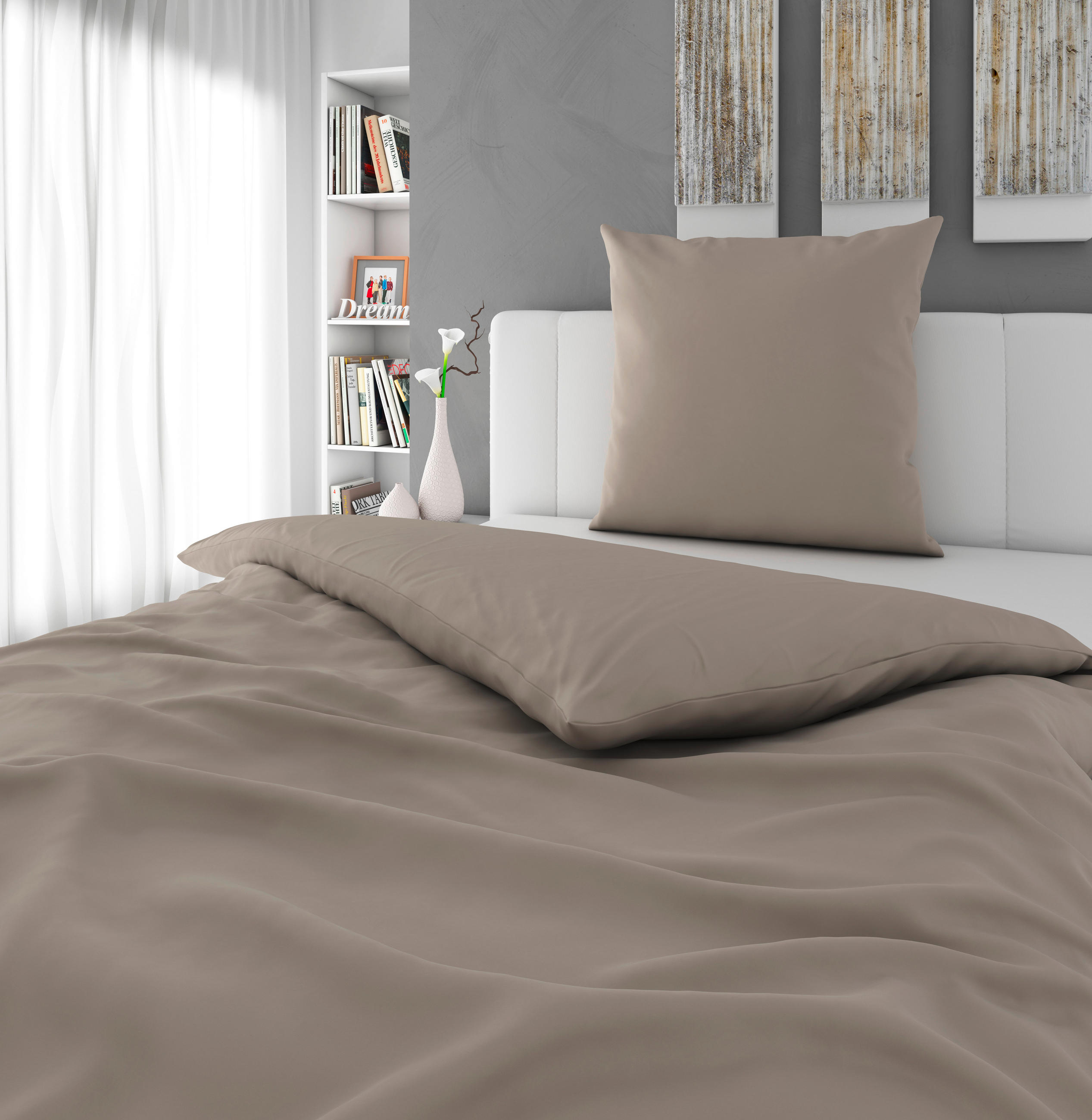 BETTWÄSCHE 135/200 cm  - Beige, Textil (135/200cm) - Esposa