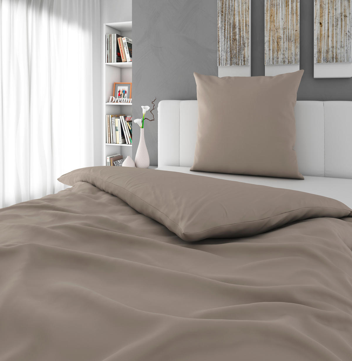 BETTWÄSCHE 135/200 cm  - Beige, Textil (135/200cm) - Esposa