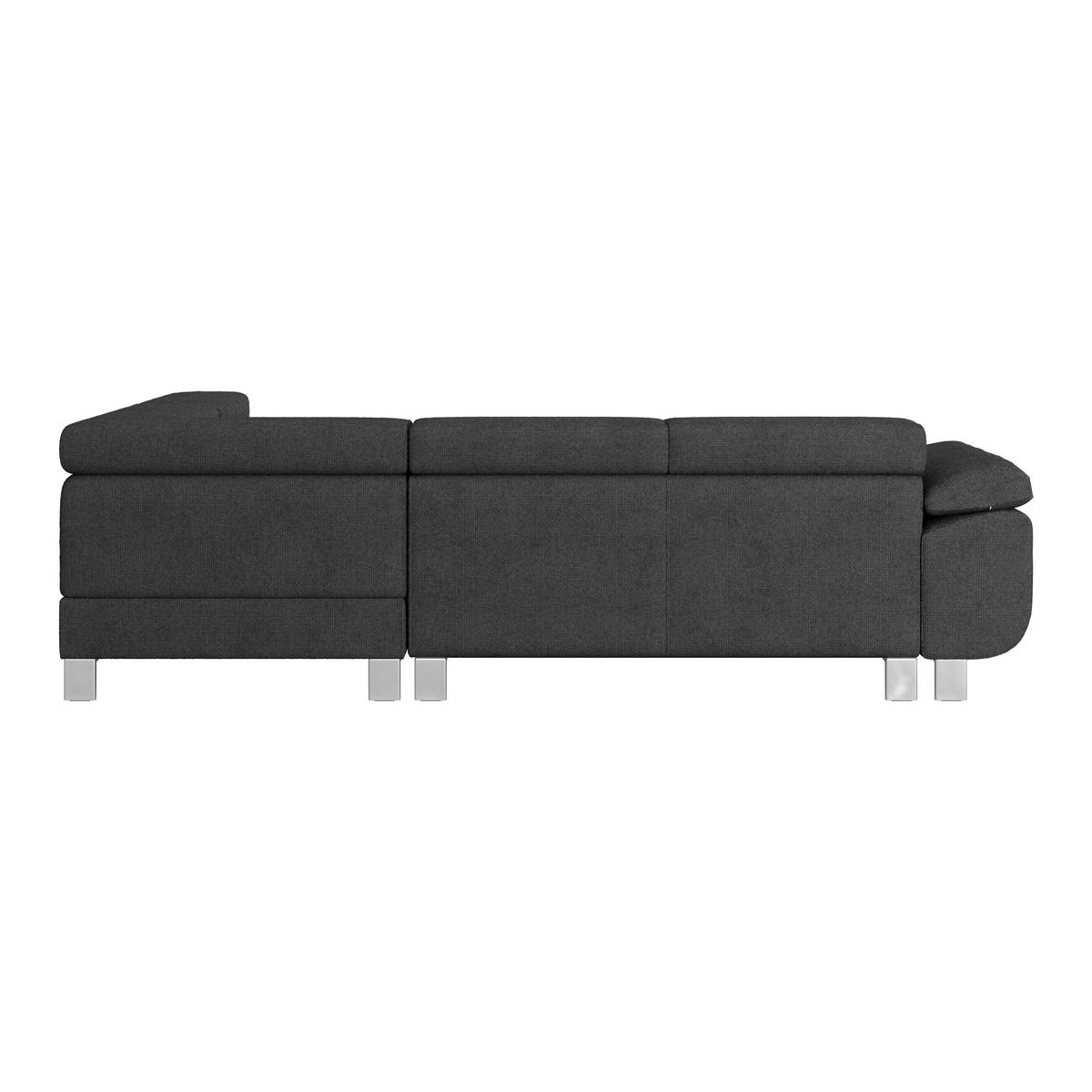 ECKSOFA in Drell Graphitfarben  - Graphitfarben, Modern, Textil/Metall (270/230cm) - MID.YOU
