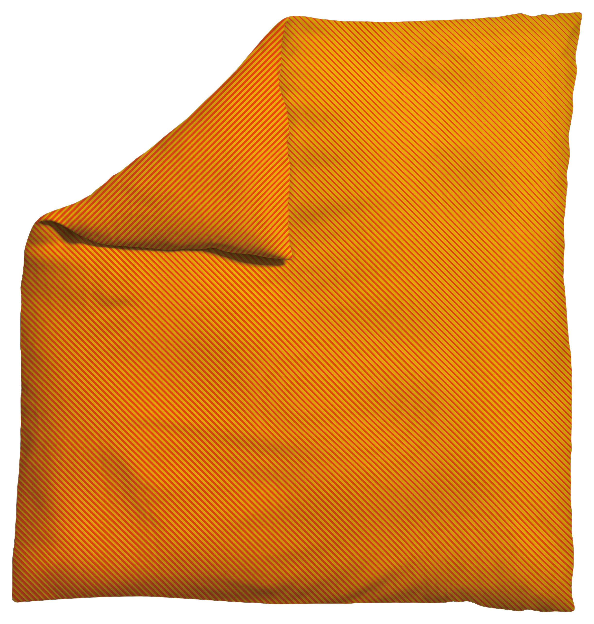 Schlafgut Bettdeckenbezug Woven Satin Fade Gelb, Rot 200x200 cm