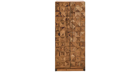 BARSCHRANK Tanne massiv Naturfarben  - Goldfarben/Naturfarben, LIFESTYLE, Holz/Metall (64,5/146,5/45cm) - Landscape