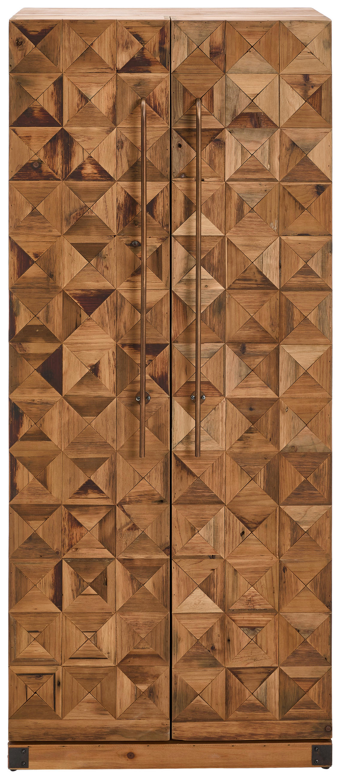 BARSCHRANK Tanne massiv Naturfarben  - Goldfarben/Naturfarben, LIFESTYLE, Holz/Metall (64,5/146,5/45cm) - Landscape