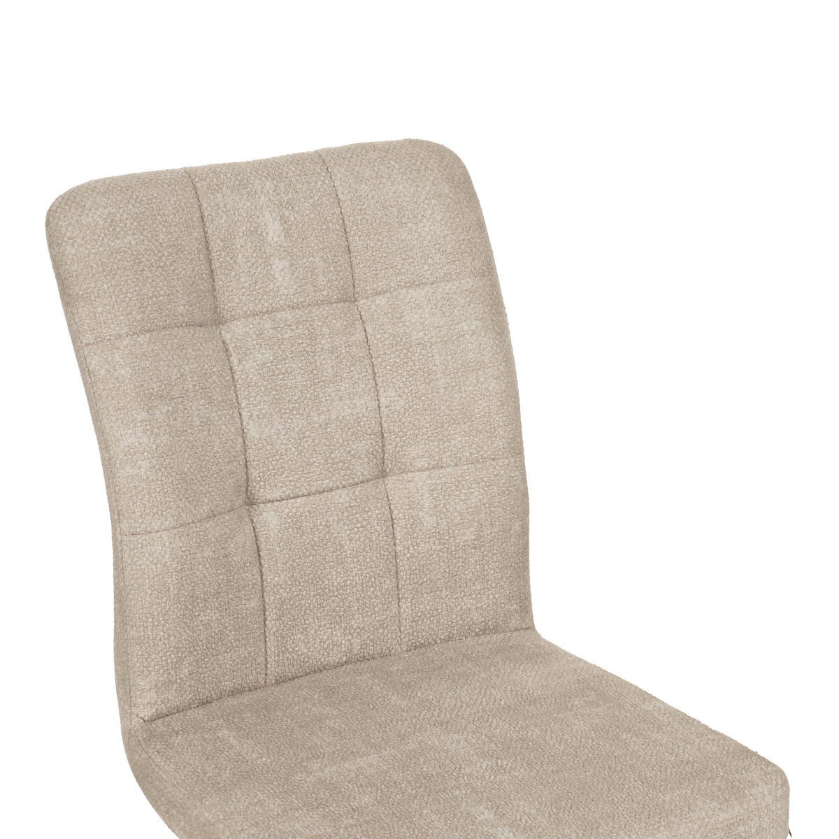 STUHL Mikrofaser Beige  - Beige/Schwarz, Design, Textil/Metall (44/88/59cm) - Boxxx