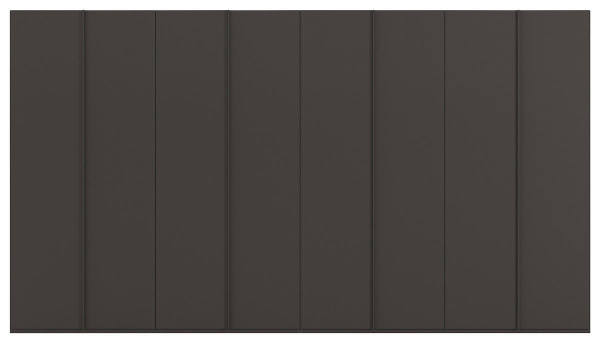 DREHTÜRENSCHRANK 400/235/61 cm,  in Graphitfarben, 8-türig  - Graphitfarben, Basics, Holzwerkstoff/Metall (400/235/61cm) - Novel