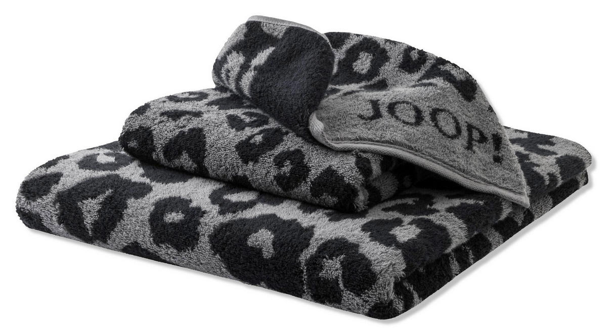 DUSCHTUCH 80/150 cm JOOP! LEO  - Graphitfarben, Basics, Textil (80/150cm) - Joop! Living