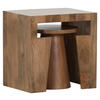 BEISTELLTISCHSET Mangoholz massiv rechteckig Braun  - Braun, Design, Holz (50/40/50cm) - Ambia Home