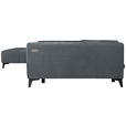 ECKSOFA  in Chenille Grau  222/279 cm  - Schwarz/Grau, KONVENTIONELL, Kunststoff/Textil (222/279cm) - Hom`in