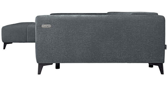 ECKSOFA  in Chenille Grau  222/279 cm  - Schwarz/Grau, KONVENTIONELL, Kunststoff/Textil (222/279cm) - Hom`in