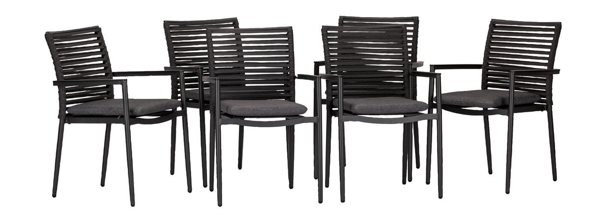 STAPELSESSEL Aluminium Anthrazit, Dunkelgrau  - Dunkelgrau/Anthrazit, Basics, Holzwerkstoff/Kunststoff (61/57/86cm) - Acamp