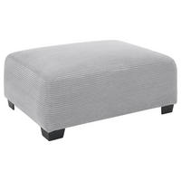 HOCKER Cord Hellgrau  - Hellgrau/Schwarz, MODERN, Kunststoff/Textil (112/44/82cm) - Livetastic