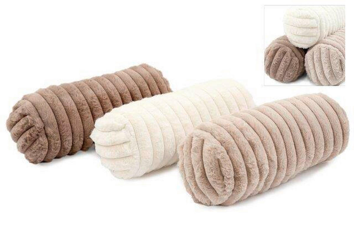 Pernă Canapea  - sidefiu/crem, Basics, textil (40/15/15cm)