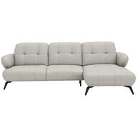 ECKSOFA Chenille Beige  - Beige/Schwarz, Design, Textil/Metall (282/189cm) - Novel