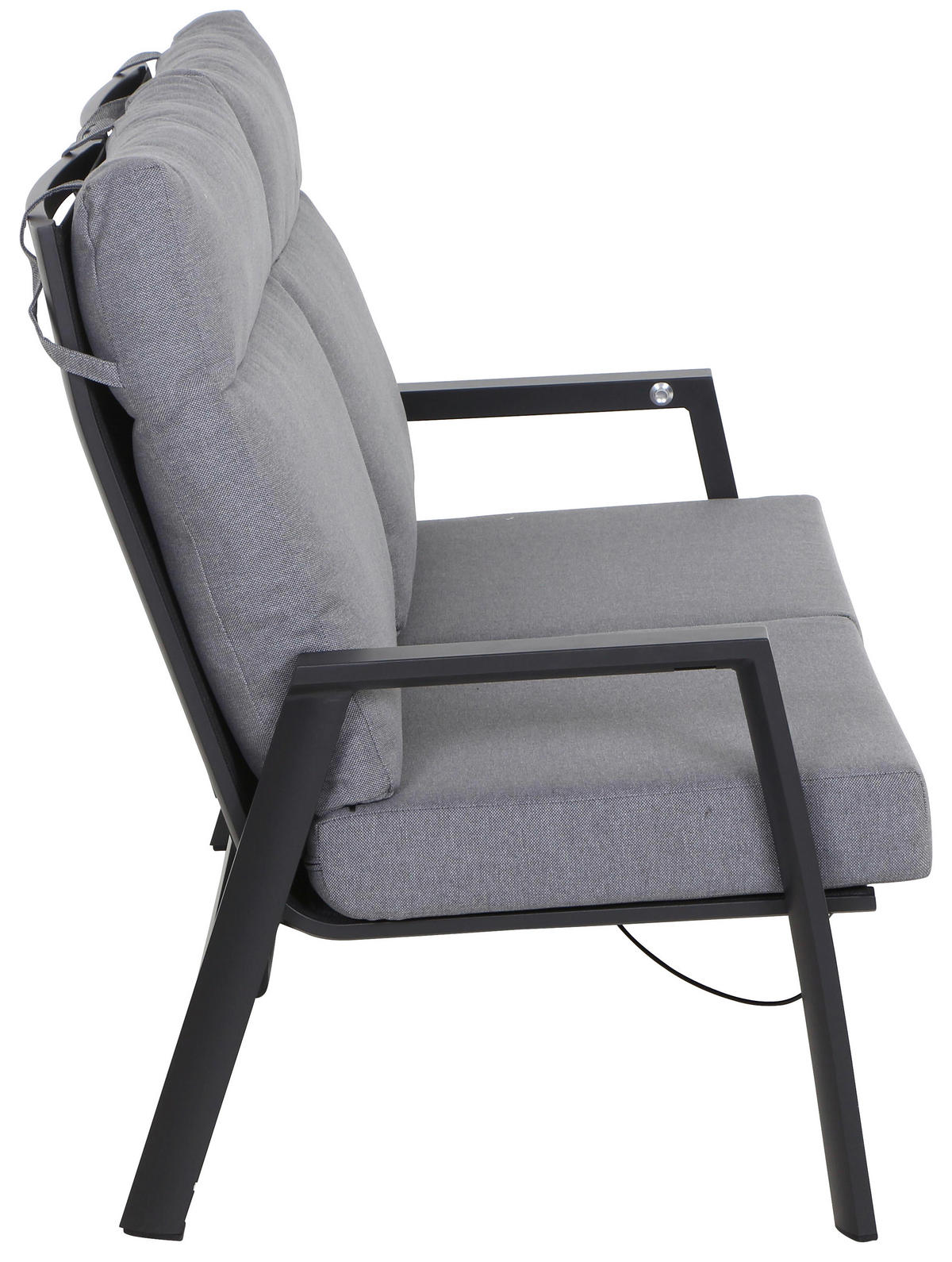 LOUNGESOFA  - Dunkelgrau/Anthrazit, Basics, Kunststoff/Textil (152,5/99/82,5cm) - Siena Garden