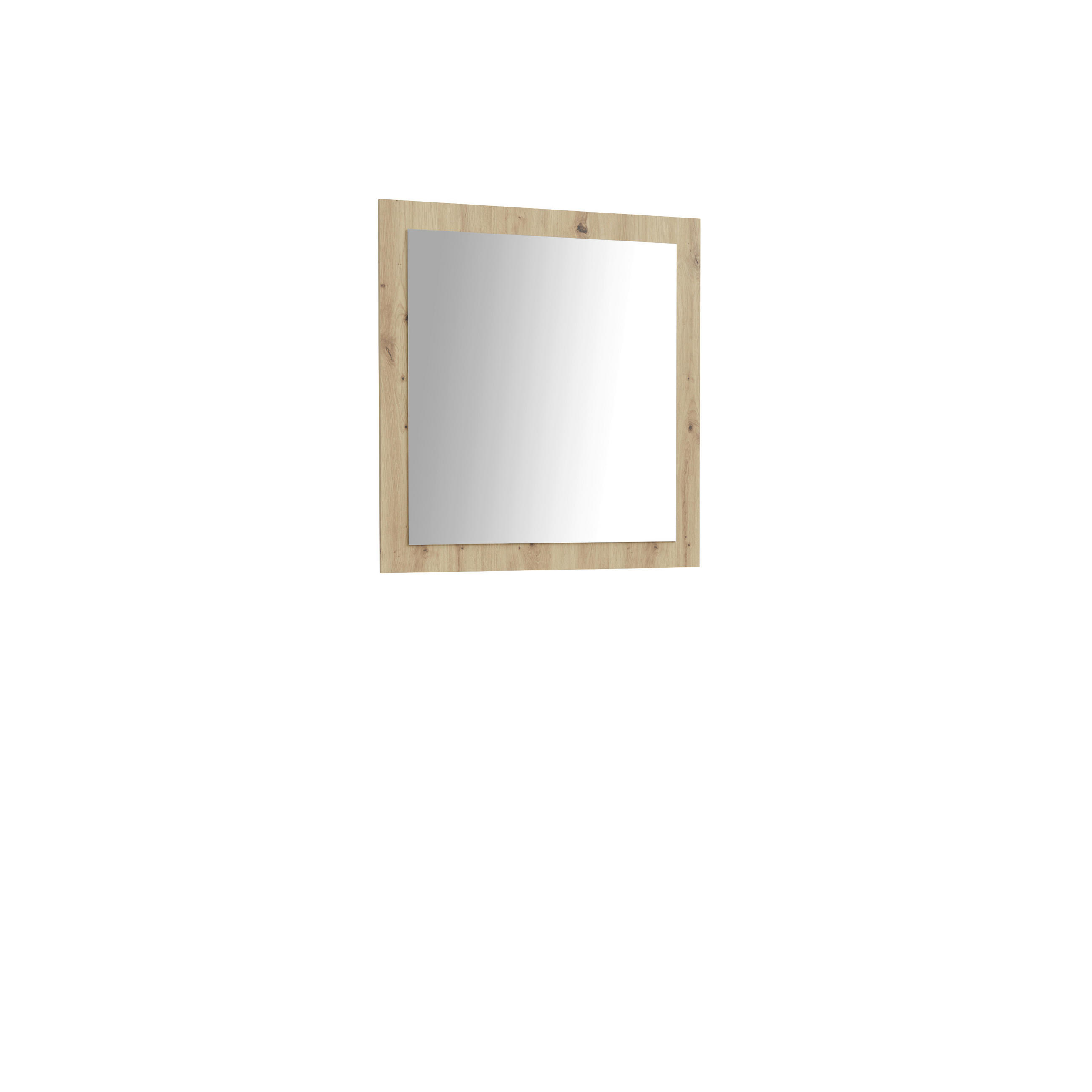 STENSKO OGLEDALO, 83/88/1,8 cm leseni material  - hrast artisan, Basics, leseni material (83/88/1,8cm) - MID.YOU