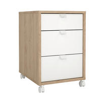 ROLLCONTAINER 40,8/60,8/48,2 cm  - Weiss/Eichefarben, Modern, Holzwerkstoff/Kunststoff (40,8/60,8/48,2cm) - MID.YOU