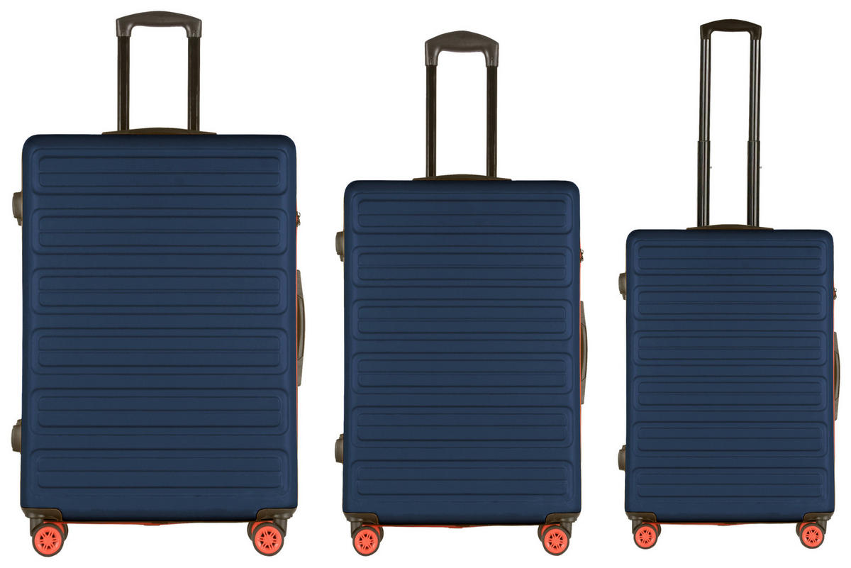 SET VALIZE DE CĂLĂTORIE - albastru, Design, plastic (53/76/30.5cm) - Schneiders