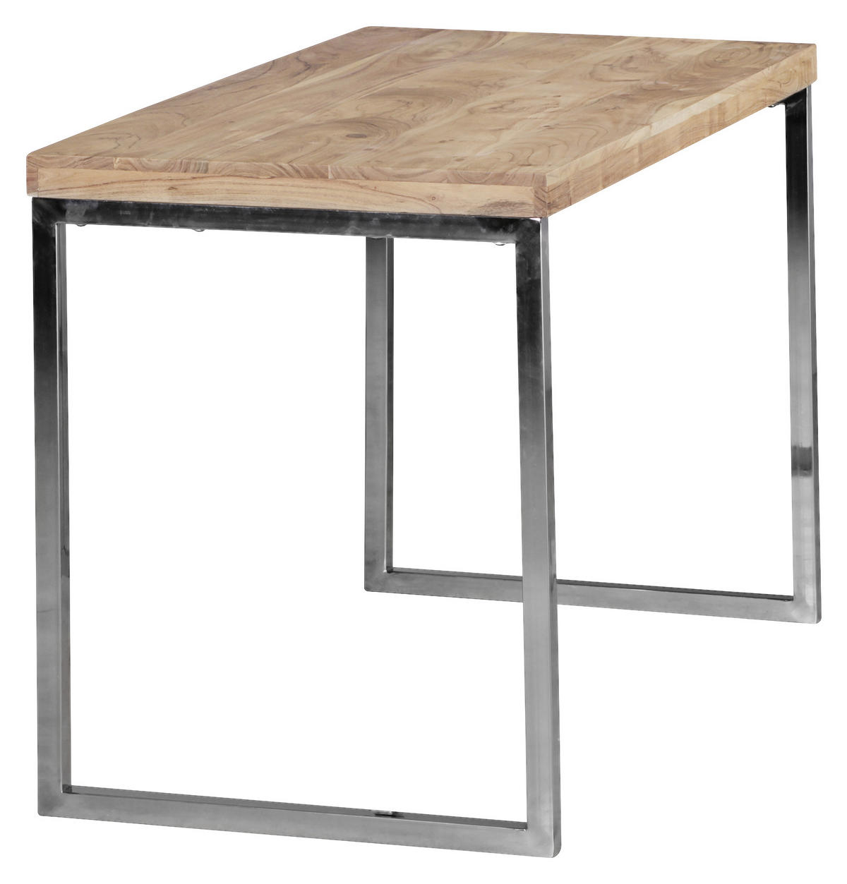 SCHREIBTISCH 120/60/76 cm  in Akaziefarben  - Chromfarben/Akaziefarben, Design, Holz/Metall (120/60/76cm) - MID.YOU