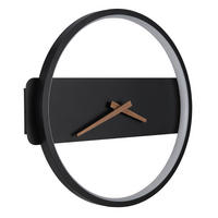 WANDUHR   - Schwarz/Weiß, Design, Kunststoff/Metall (35/32/5,5cm) - Globo