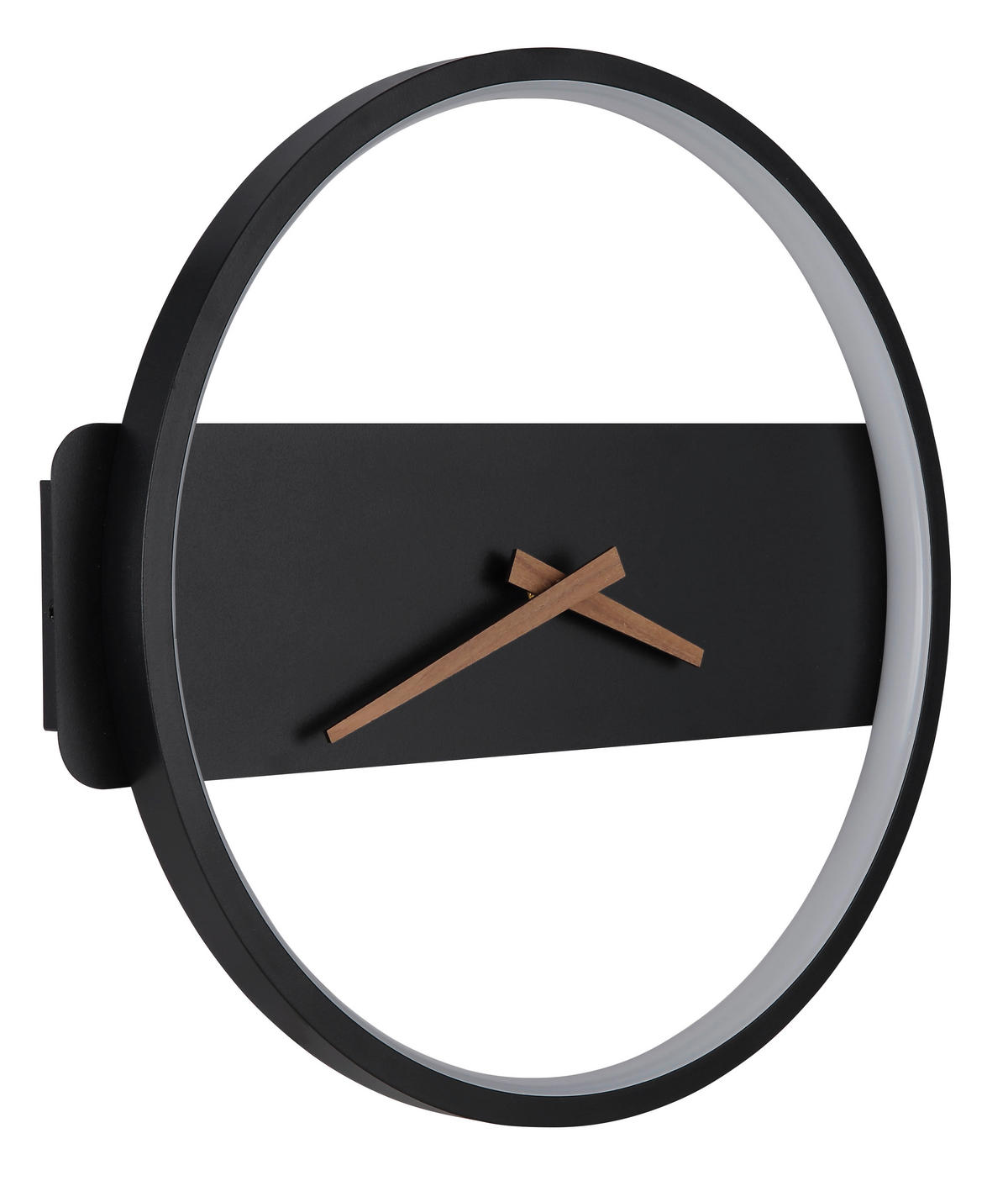 WANDUHR   - Schwarz/Weiß, Design, Kunststoff/Metall (35/32/5,5cm) - Globo