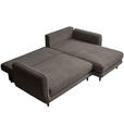 ECKSOFA in Struktur Taupe  - Taupe/Schwarz, KONVENTIONELL, Holz/Textil (247/170cm) - Carryhome