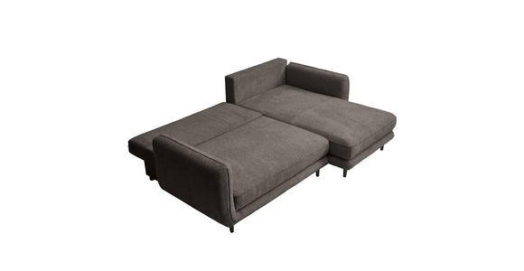 ECKSOFA in Struktur Taupe  - Taupe/Schwarz, KONVENTIONELL, Holz/Textil (247/170cm) - Carryhome