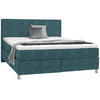 BOXSPRINGBETT 180/200 cm  in Blau  - Chromfarben/Blau, Konventionell, Kunststoff/Textil (180/200cm) - Voleo