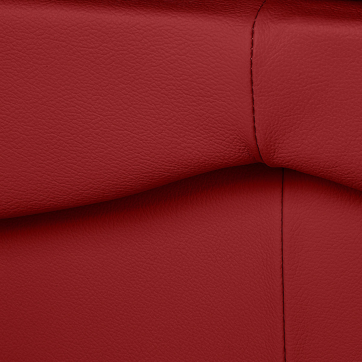 2-SITZER-SOFA in Echtleder Rot  - Rot/Schwarz, Design, Leder/Kunststoff (150/92/85cm) - Livetastic