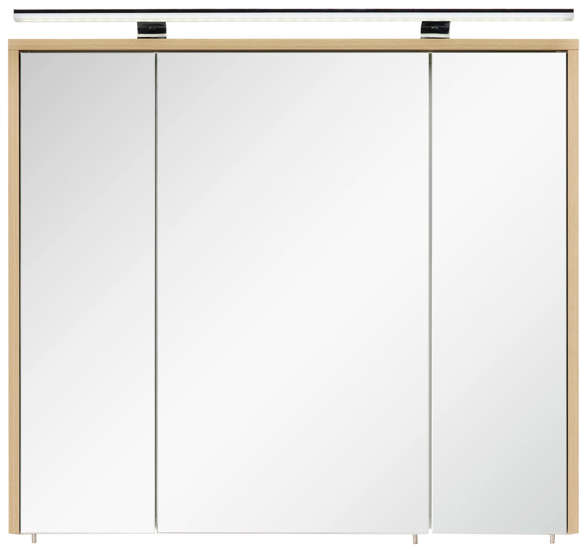 SPIEGELSCHRANK 83,3/75,8/16,1 cm  - Eichefarben/Nickelfarben, Basics, Glas/Holzwerkstoff (83,3/75,8/16,1cm) - Stylife