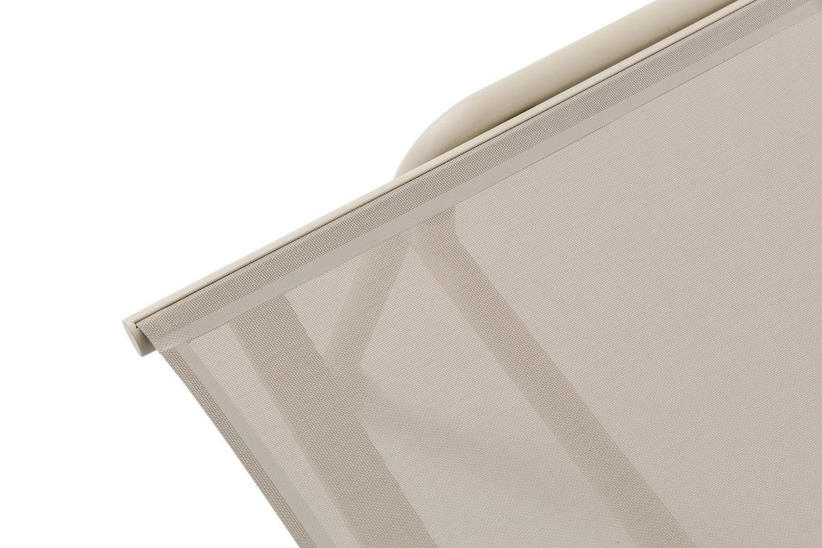 SONNENLIEGE 198/29/80 cm  - Taupe, Design, Textil/Metall (198/29/80cm) - Zebra 