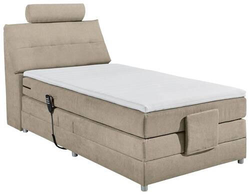 BOXSPRINGBETT 120/200 cm in Sandfarben - Sandfarben/Silberfarben, Modern, Holzwerkstoff/Kunststoff (120/200cm) - MID.YOU