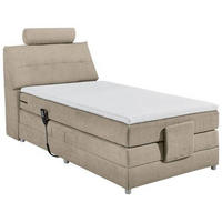 BOXSPRINGBETT 120/200 cm  in Sandfarben  - Sandfarben/Silberfarben, Modern, Holzwerkstoff/Kunststoff (120/200cm) - MID.YOU