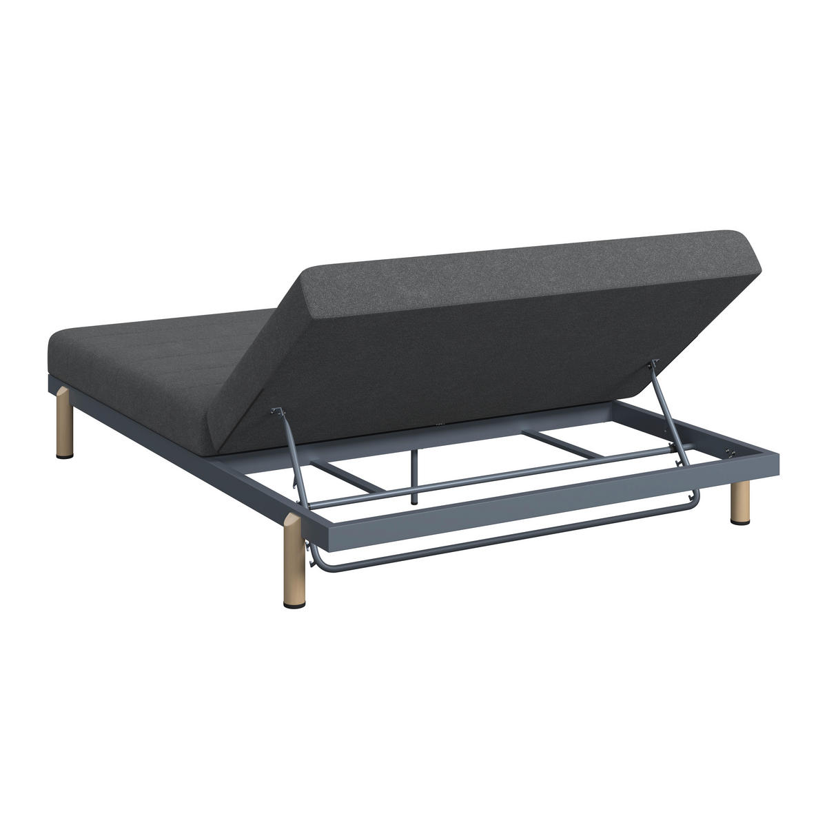 SONNENINSEL 203/38.5/148 cm Aluminium  - Dunkelgrau/Naturfarben, MODERN, Textil/Metall (203/38.5/148cm) - Ambia Garden