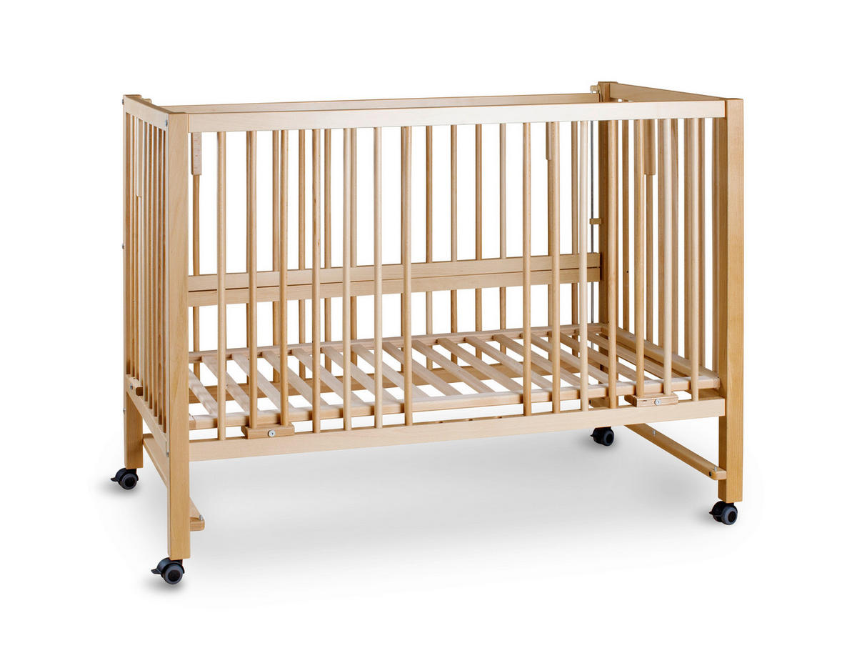 BEISTELLBETT Hajo   - Buchefarben, Basics, Holz (124/90/64cm) - tiSsi