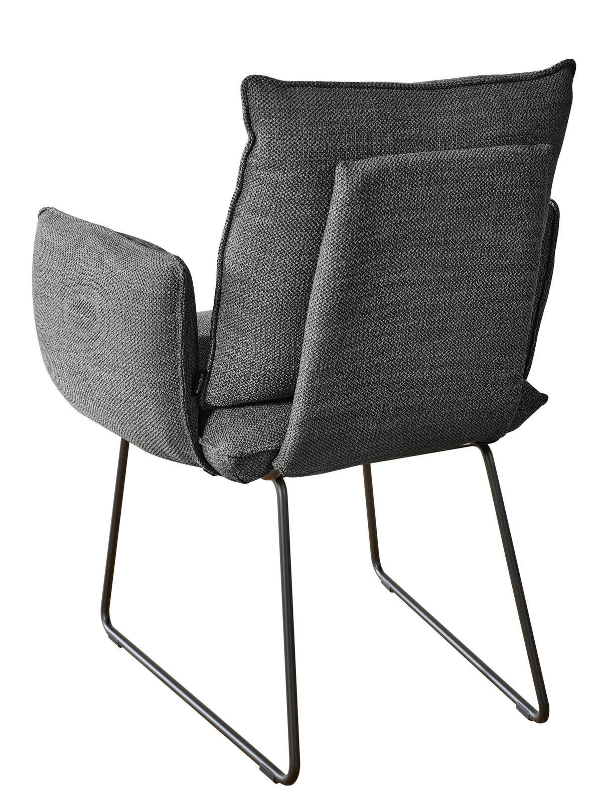ARMLEHNSTUHL  in Stahl Struktur  - Anthrazit/Schwarz, Design, Textil/Metall (65/90/70cm) - Dieter Knoll