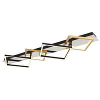 LED-DECKENLEUCHTE 40 W    104,5/35,5/7 cm  - Goldfarben/Opal, Design, Kunststoff/Metall (104,5/35,5/7cm) - Globo