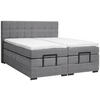 BOXSPRINGBETT 180/200 cm  in Hellgrau  - Hellgrau/Schwarz, KONVENTIONELL, Holz/Holzwerkstoff (180/200cm) - Moderano