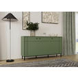 SIDEBOARD  in 160,2/81,8/37 cm  - Schwarz/Grün, MODERN, Holzwerkstoff/Kunststoff (160,2/81,8/37cm) - Carryhome