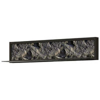 WANDBOARD Glas, Holzwerkstoff Graphitfarben, Eiche Artisan  - Graphitfarben/Eiche Artisan, Design, Glas/Holzwerkstoff (130/28/26cm) - Cantus