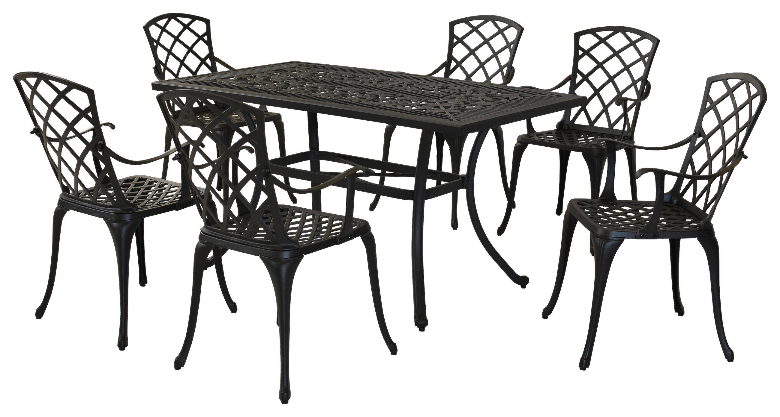 GARTENTISCHGRUPPE  - Graphitfarben, MODERN, Metall - Gardenson