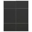 SCHWEBETÜRENSCHRANK 181/223/68 cm 2-türig Schwarz  - Chromfarben/Schwarz, KONVENTIONELL, Holzwerkstoff/Metall (181/223/68cm) - Novel