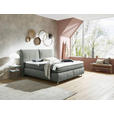 BOXSPRINGBETT 180/200 cm  in Grau  - Edelstahlfarben/Grau, KONVENTIONELL, Textil (180/200cm) - Dieter Knoll