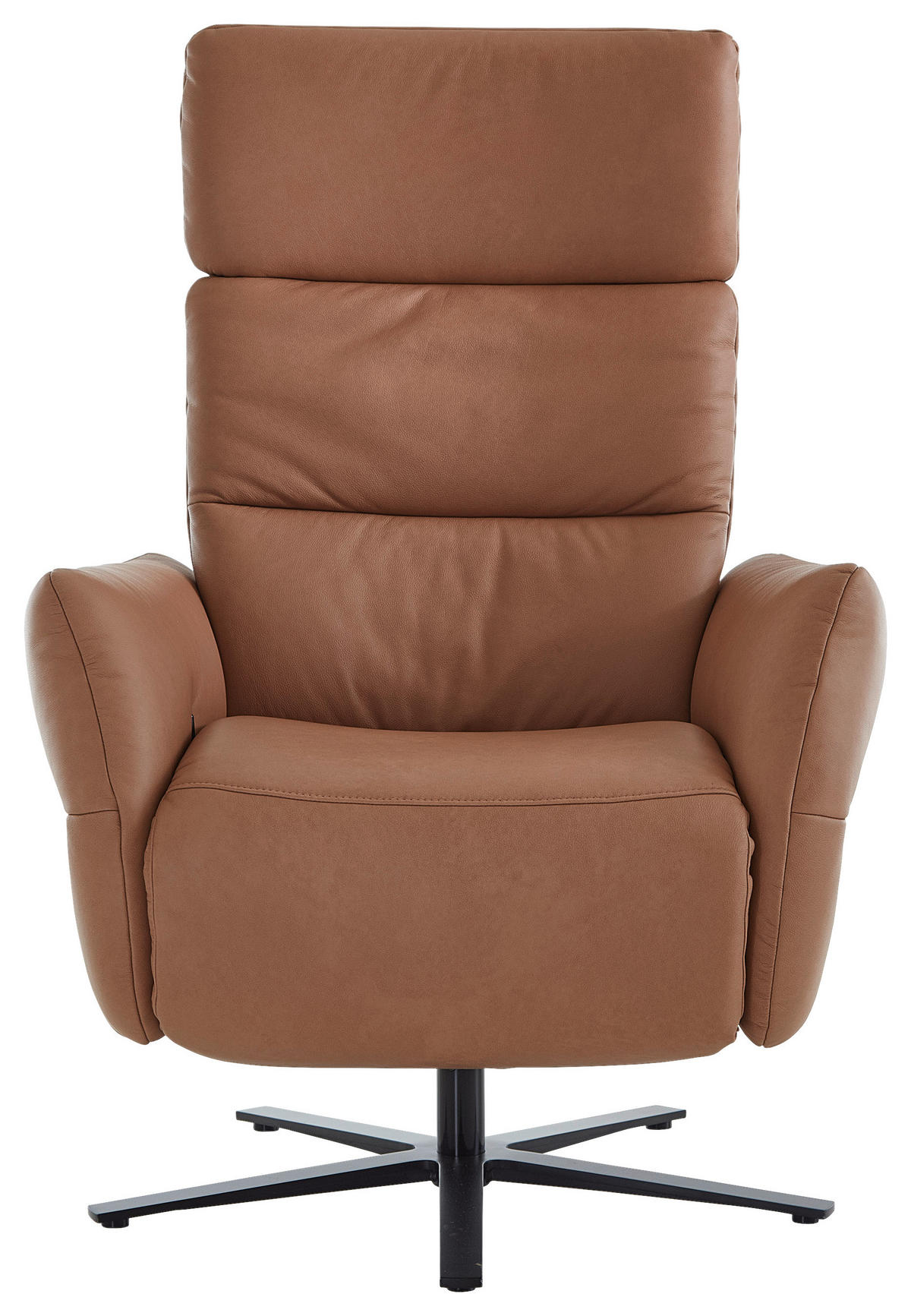 RELAXAČNÍ KŘESLO, kůže, barvy lískového ořechu - černá/barvy lískového ořechu, Design, kov/kůže (82/119/85cm) - Dieter Knoll