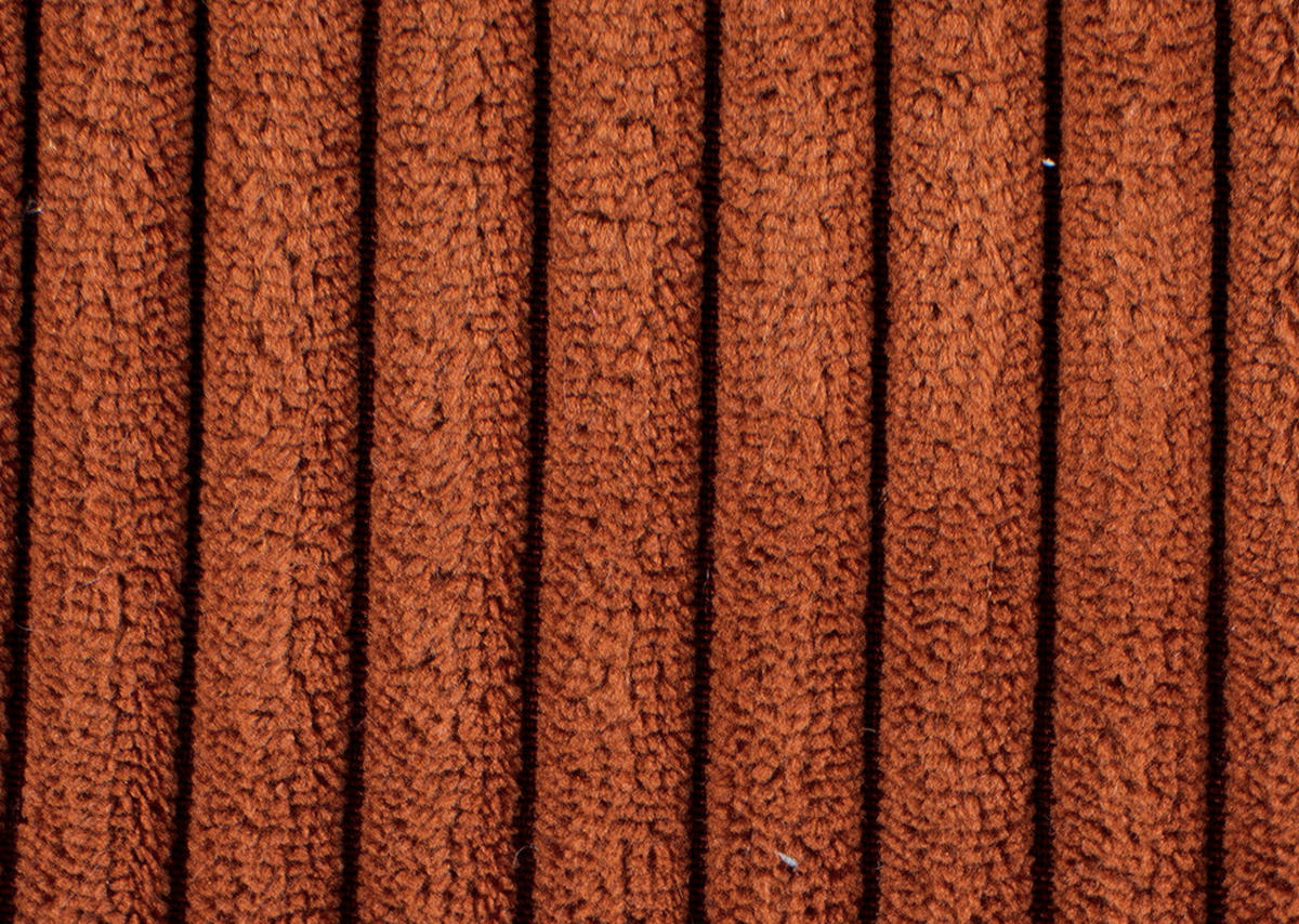 BIGSOFA Cord Terracotta  - Terracotta/Schwarz, MODERN, Kunststoff/Textil (278/93/112cm) - Carryhome
