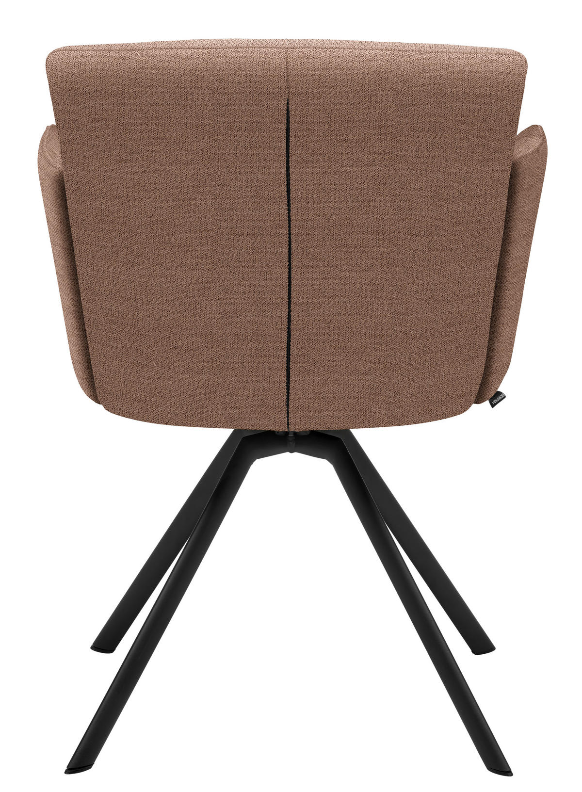 ARMLEHNSTUHL Stahl Webstoff  - Anthrazit/Altrosa, Design, Textil/Metall (58/83/62cm) - Venjakob