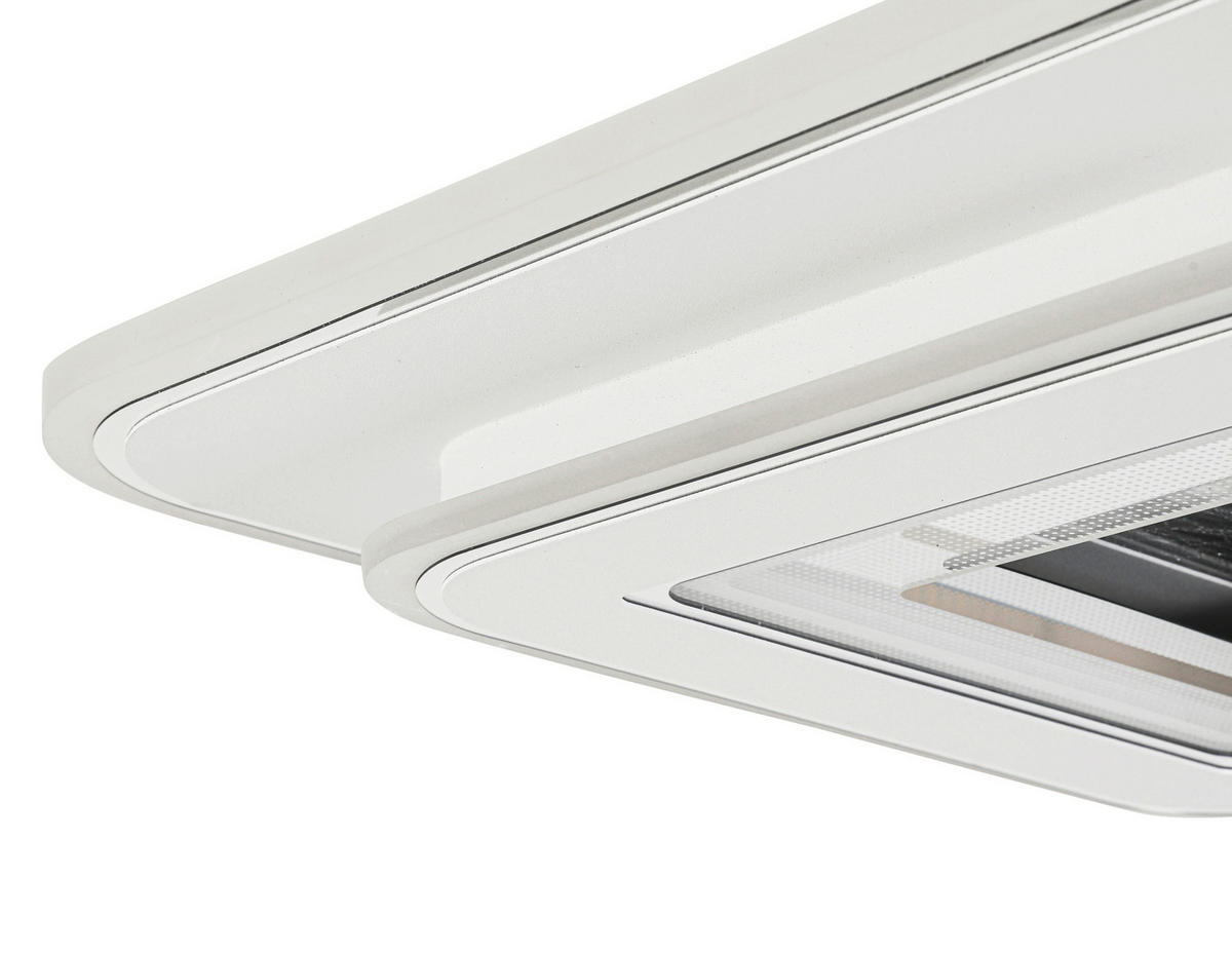 LED-DECKENLEUCHTE Levels 35/35/6 cm   - Chromfarben/Weiß, Basics, Kunststoff/Metall (35/35/6cm) - Novel