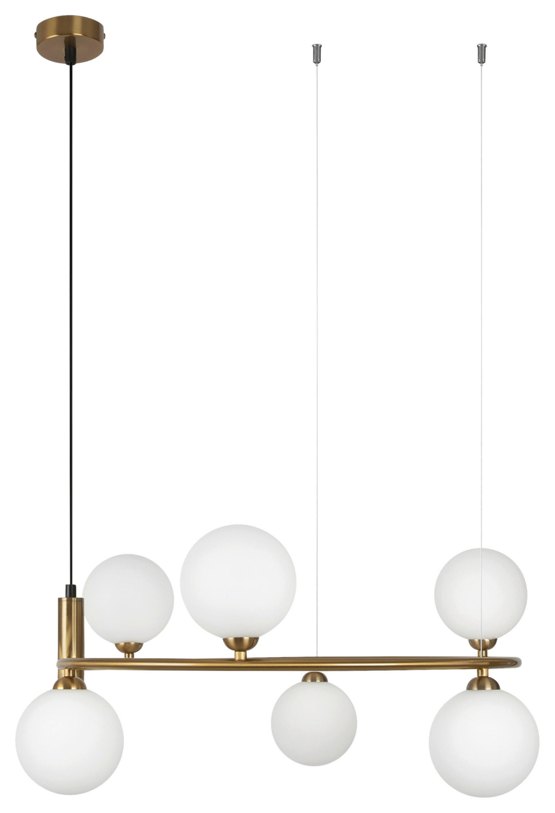 PENDELLEUCHTE 58/28/65 cm  - Messingfarben, Basics, Glas/Metall (58/28/65cm) - MAYTONI