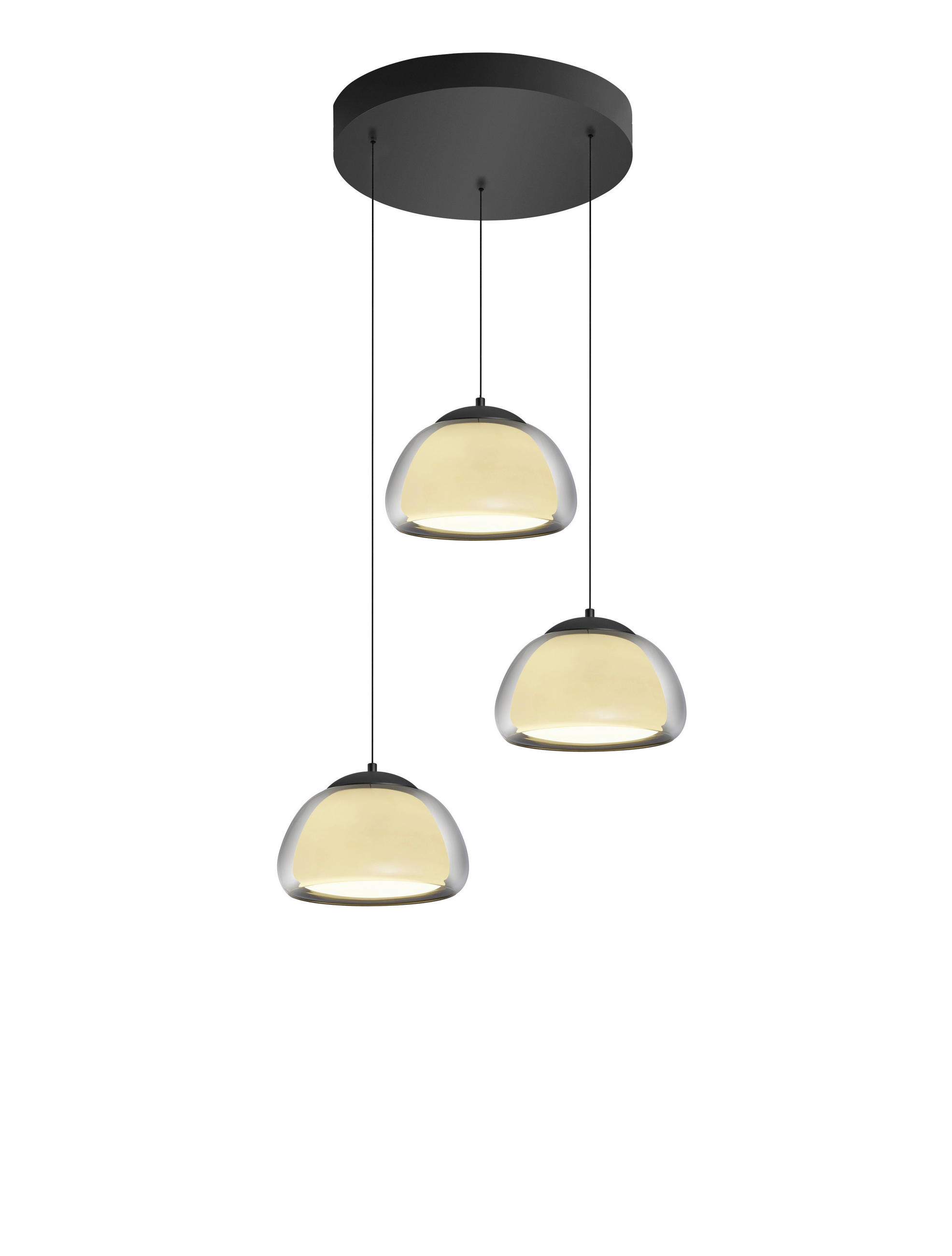 LED-PENDELLEUCHTE Luxxo 54,5 cm  - Schwarz, Design, Metall (54,5cm) - Hell